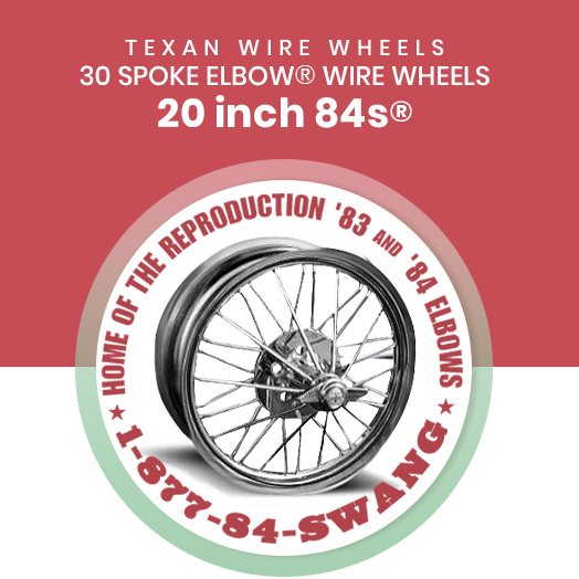 Texan Wire Wheels 20 inch 84s 30 Spoke Wire Wheels