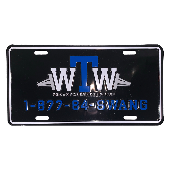 Texan Wire Wheels Metal License Plate